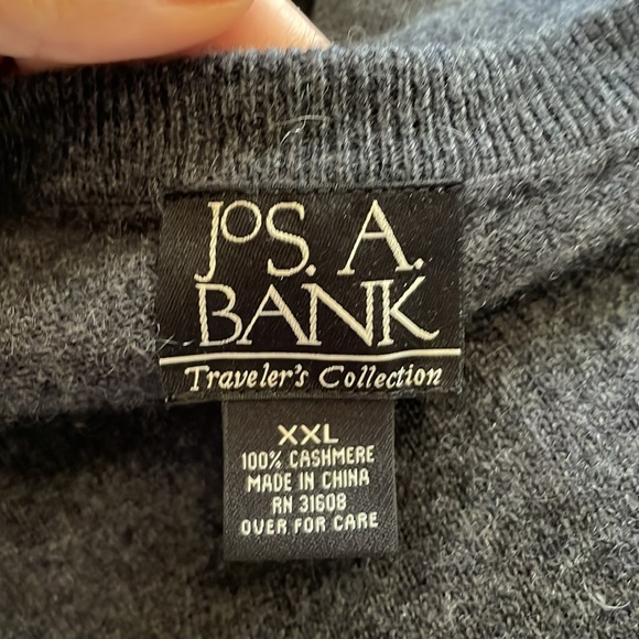 JoS. A Bank Cashmere Grey Sweater - Picture 3 of 3